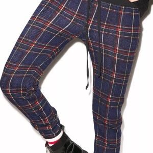 Tripp NYC plaid thermal joggers